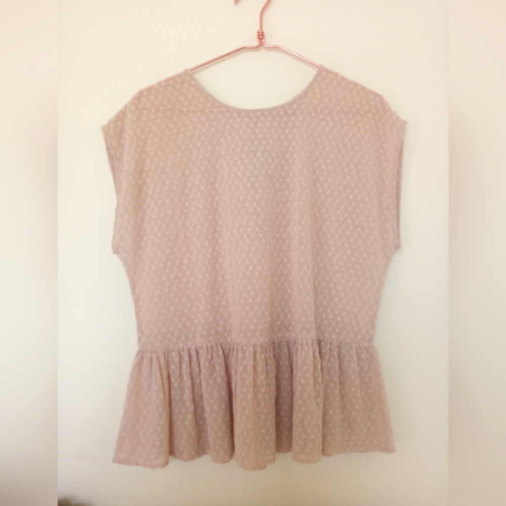 Mango Semi-sheer Blouse, size US 6